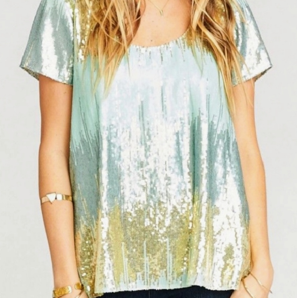 Show Me Your Mumu Lola Sequin Top Size Small NWT